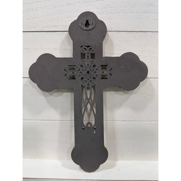 Farmhouse Wall Cross Peace Hope Love Faith Christian Decor Inspirational 10” - Picture 11 of 12